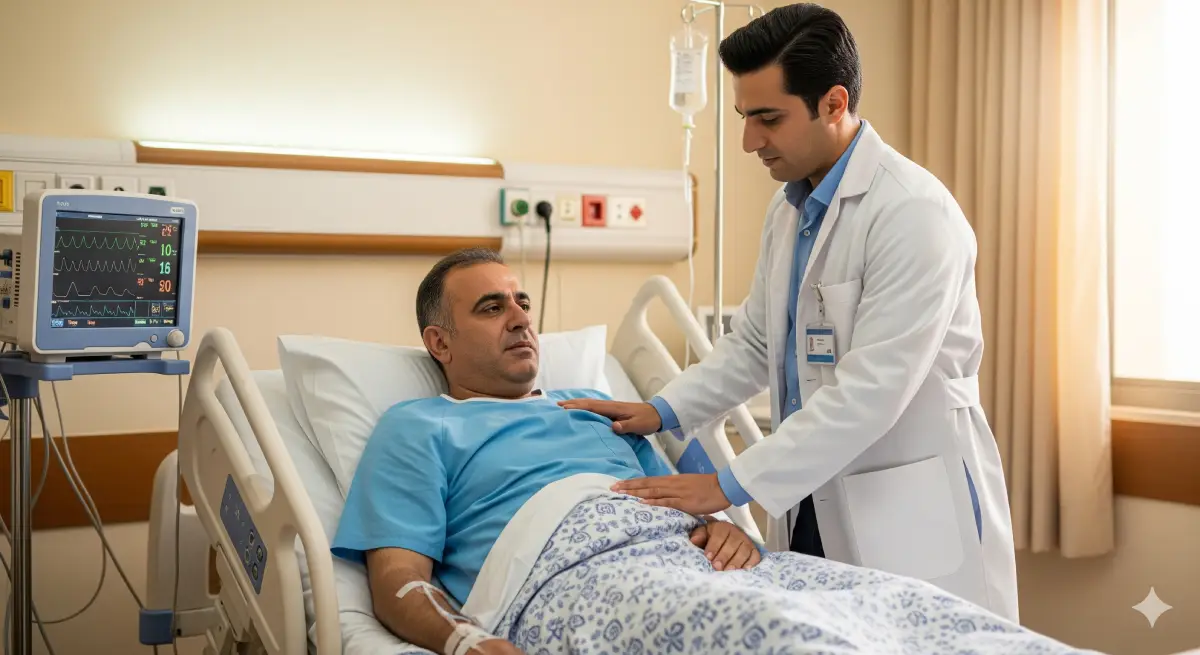 پزشک در حال معاینه