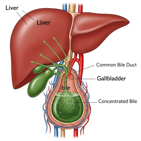نقش کیسه صفرا