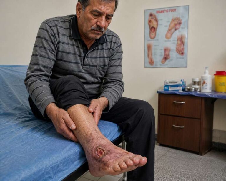 خشکی و ترک پوست پا در افراد دیابتی