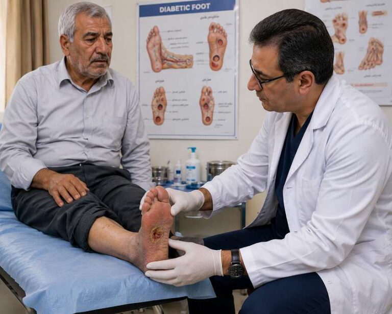 جلوگیری از گسترش زخم پای دیابتی