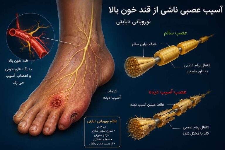 دلایل ایجاد زخم پای دیابتی