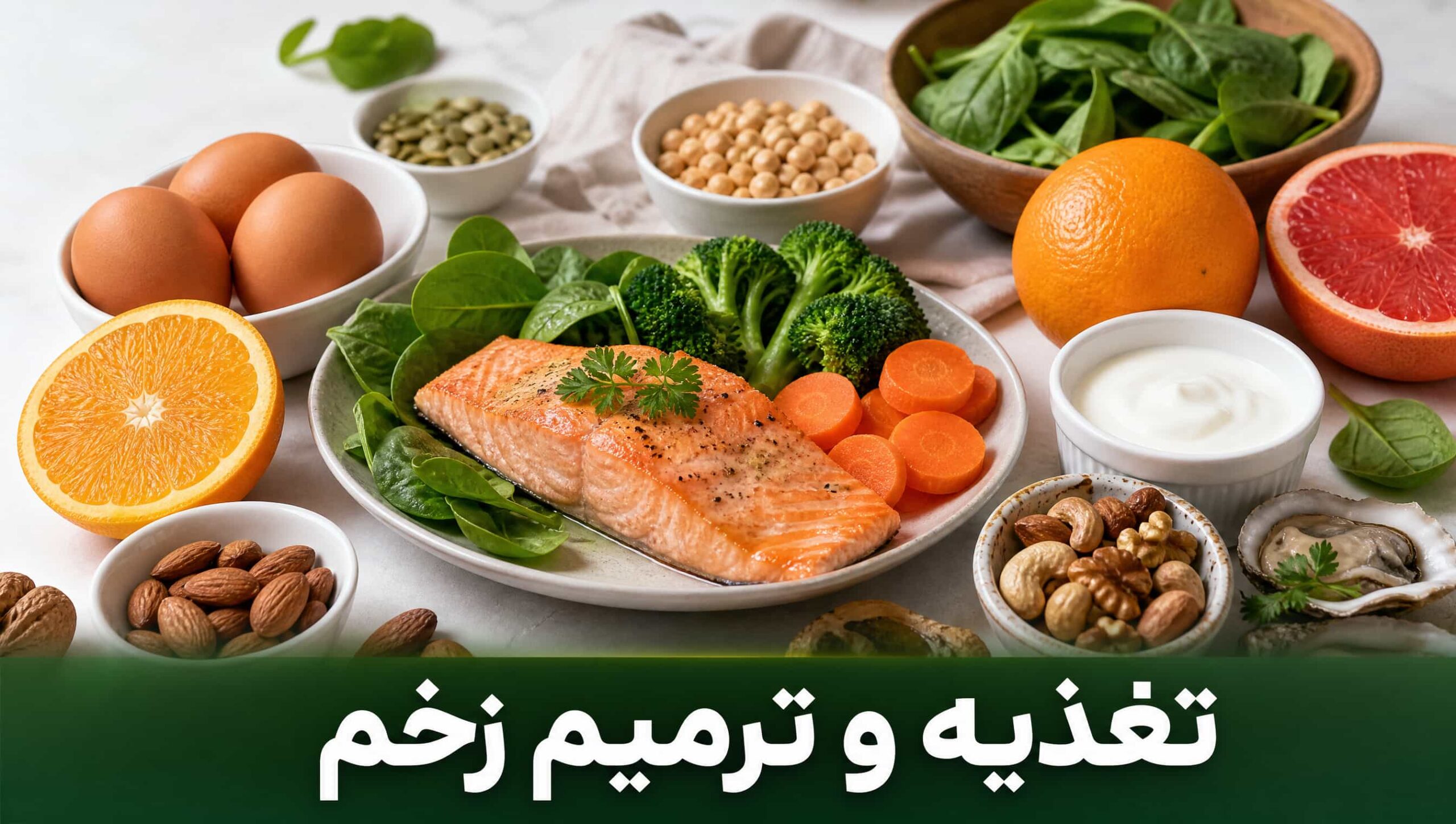 تغذیه مناسب با پروتئین ویتامین C و روی برای ترمیم زخم دیابتی